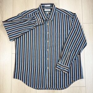 VTG McGregor Contemporary Striped Button Up Shirt Men's XL Long Sleeve 80s‎ 90s